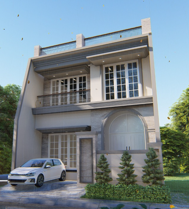 Desain Rumah 3 Lantai Bapak G, Jakarta